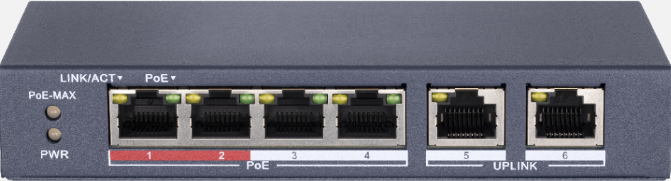 Switch PoE 4+2 INTERNEC SPE124H